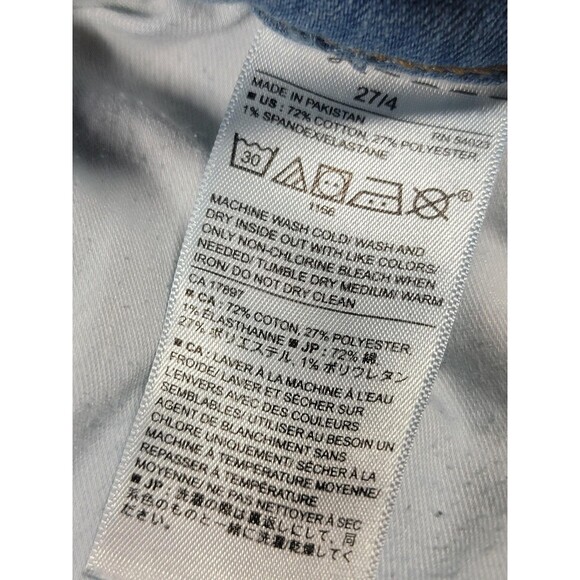 Banana Republic Jeans Womens 27/4 Light Wash High-Rise Wide Leg Crop Denim - Picture 10 of 12